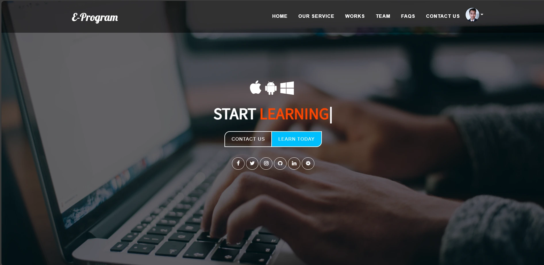 elearning site created By Taorem Lucky Singh